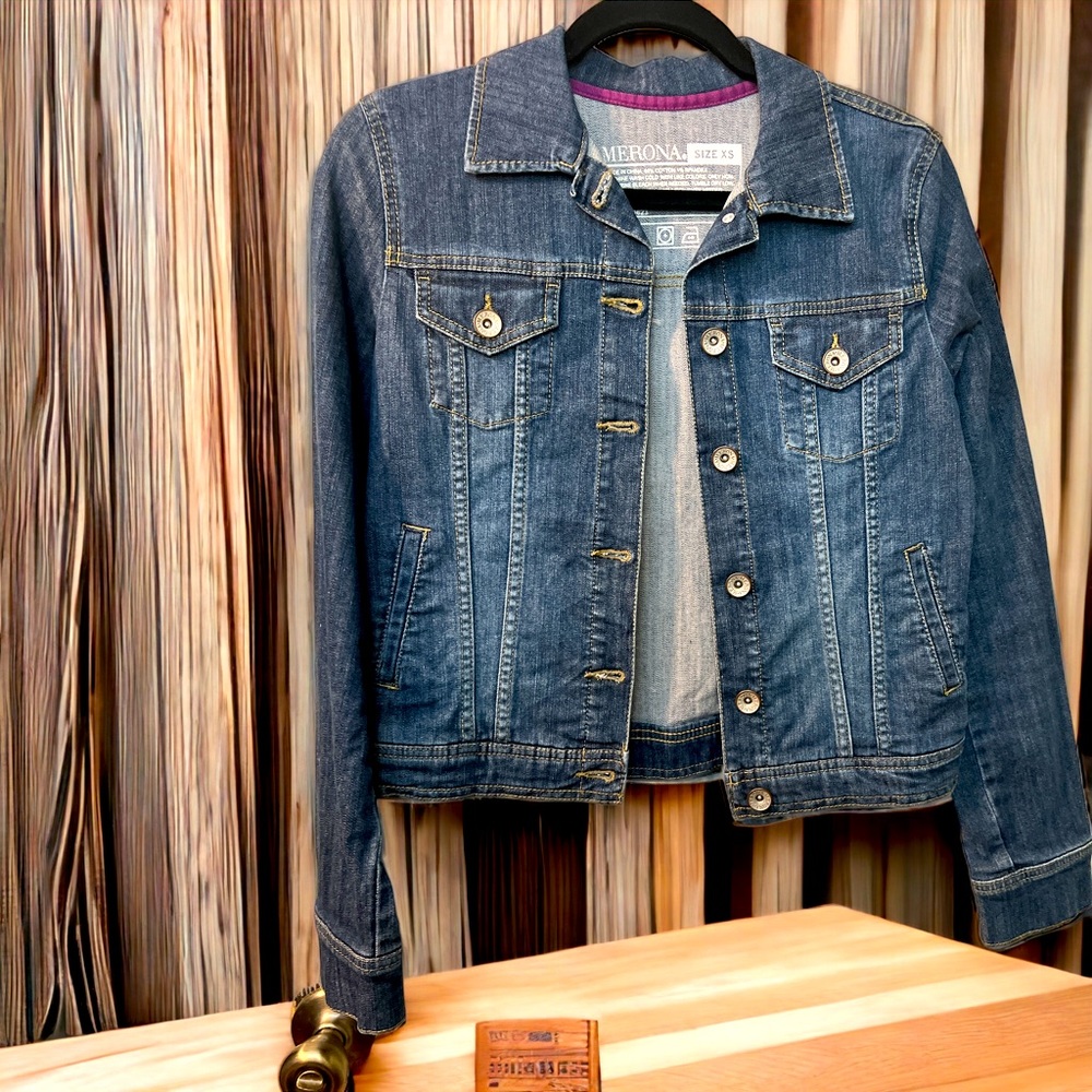 Merona Medium - Dark Wash Denim Jacket Size XS
